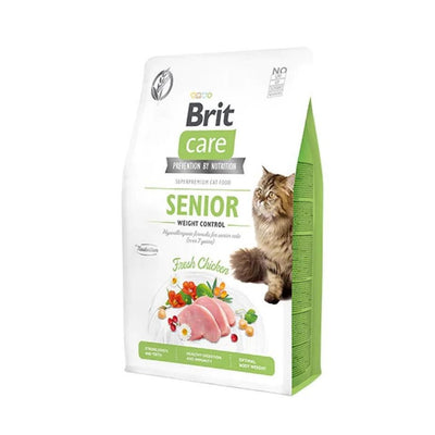 Brit Care Hipoalerjenik Kilo Kontrolü için Tahılsız Tavuklu Yaşlı Kedi Maması 2 Kg