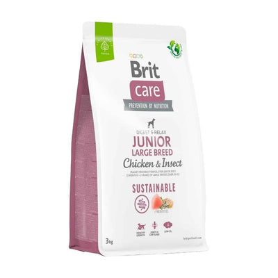 Brit Care Sustainable Junior Tavuklu Böcek Proteinli Büyük Irk Yavru Köpek Maması 3 Kg