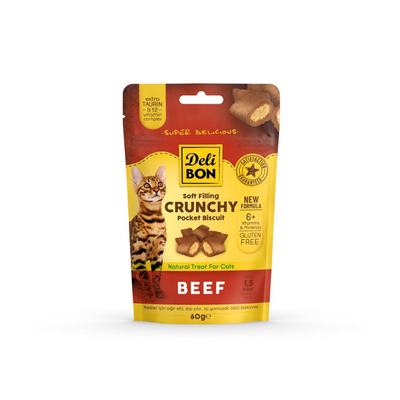Delibon Bisküvi Kedi Ödül Maması Sığır Etli 60gr