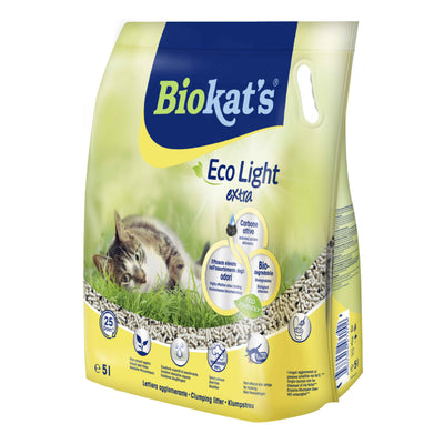 Biokats Pelet Kedi Kumu Eco Light Extra 5lt (Aktif Karbonlu)