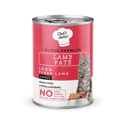 Chefs Choice Pate Lamb Kuzu Etli Tahılsız Ezme Kedi Yaş Maması 400 Gr
