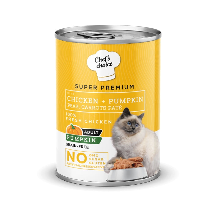 Chefs Choice Pumpkin Pate Chicken Tavuklu Balkabaklı Tahılsız Ezme Kedi Yaş Maması 400 Gr