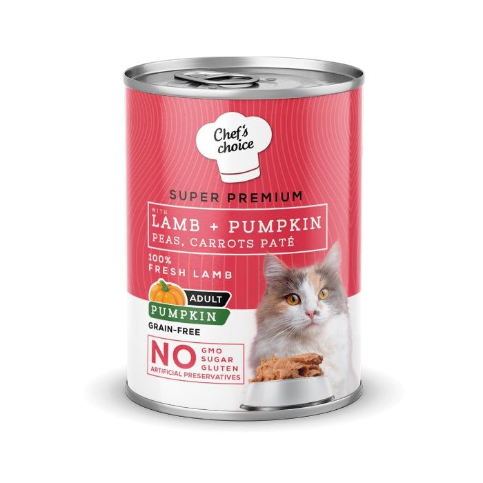Chefs Choice Pumpkin Pate Lamb Kuzu Etli Balkabaklı Tahılsız Ezme Kedi Yaş Maması 400 Gr