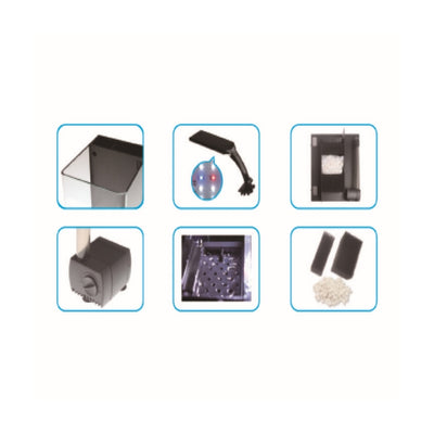 Haqos Canyon Box 36 Aydınlatmalı Nano Akvaryum 20,5X36,5X22,5Cm