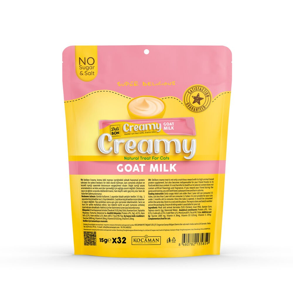 Delibon Creamy Ödül Maması Keçi Sütlü 15Gr 32Li Paket