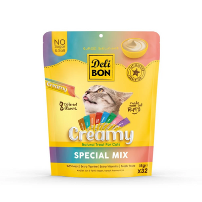 Delibon Creamy Ödül Maması Karışık Çeşit 15Gr 32Li Paket
