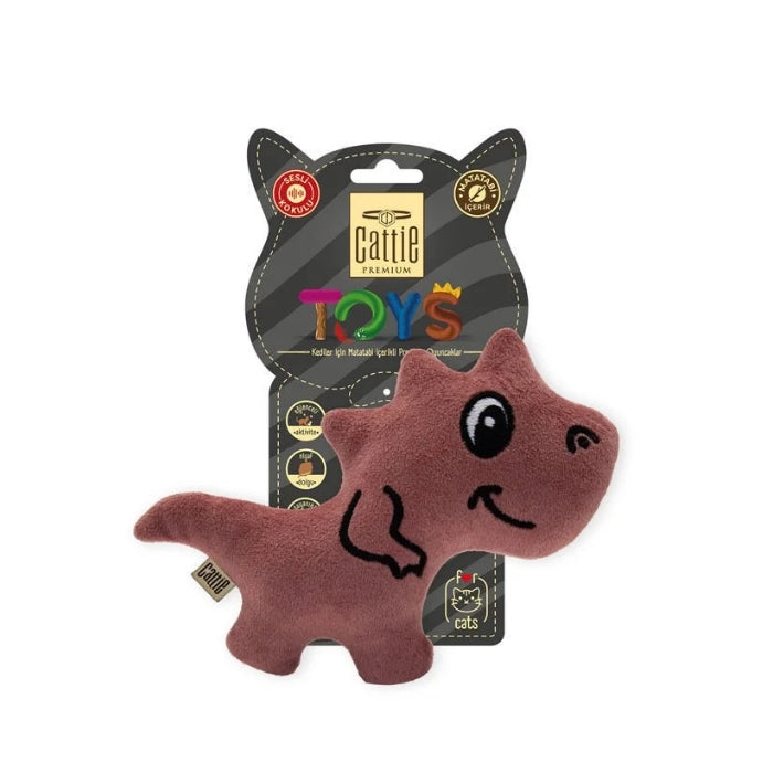 Cattie Matatabi İçerikli Kedi Oyuncağı Peluş Trex 15Cm