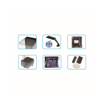 Haqos Cube Box 25 Led Aydınlatmalı Nano Akvaryum 25,5X27X27Cm
