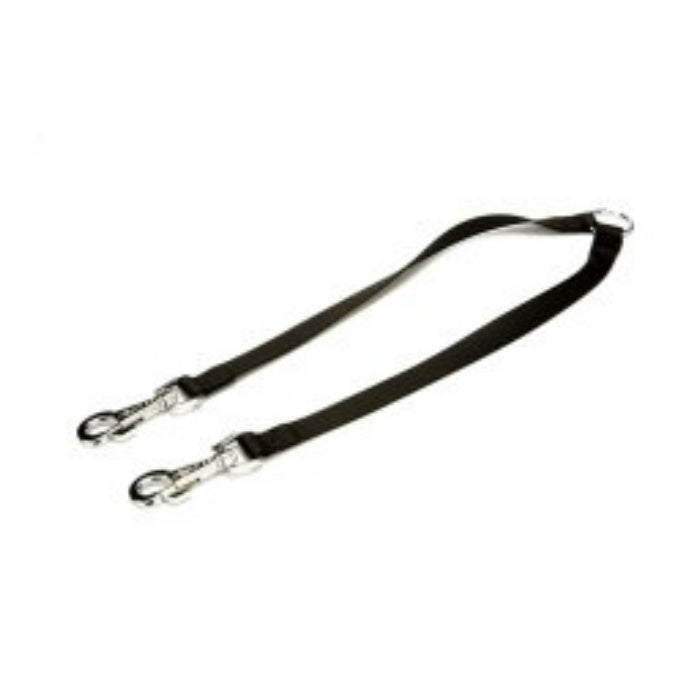 Doggie Dokuma Çift Köpek Gezdirme Aparatı Siyah 2X70-70Cm