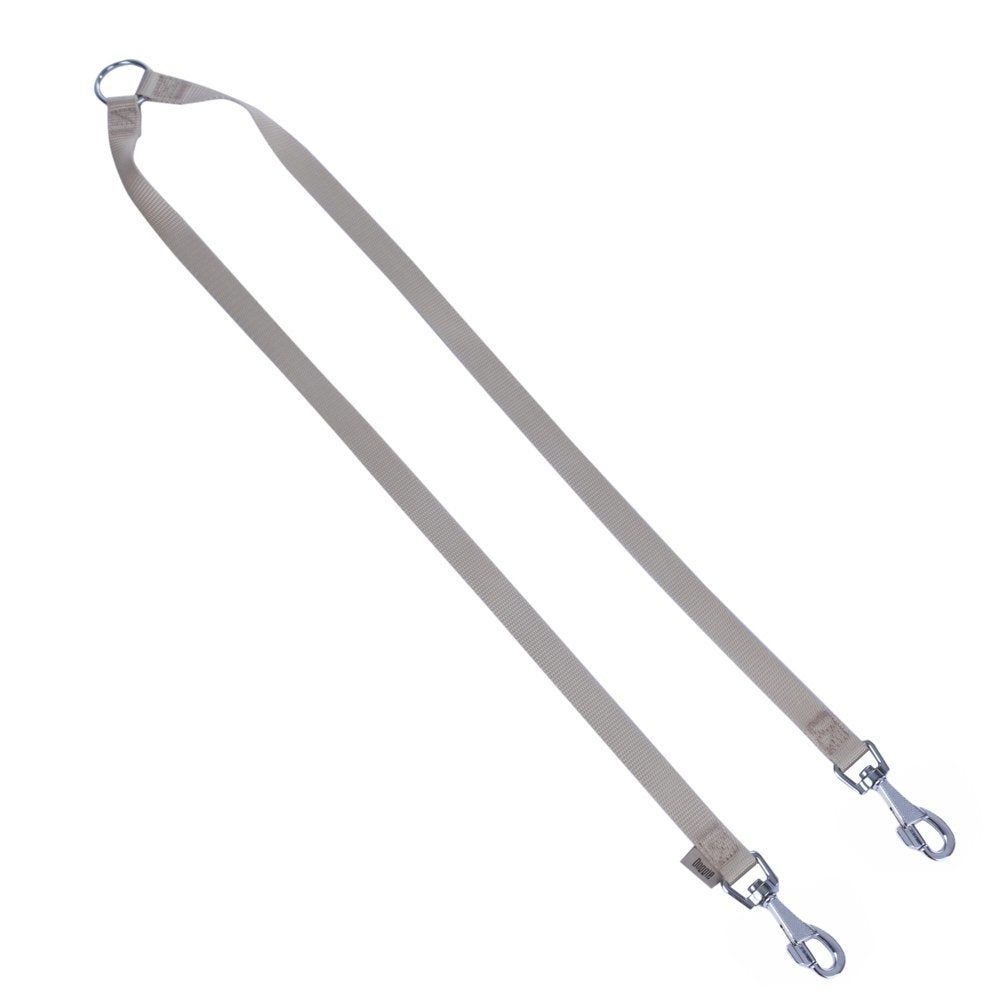 Doggie Dokuma Çift Köpek Gezdirme Aparatı Haki 2X70-70Cm