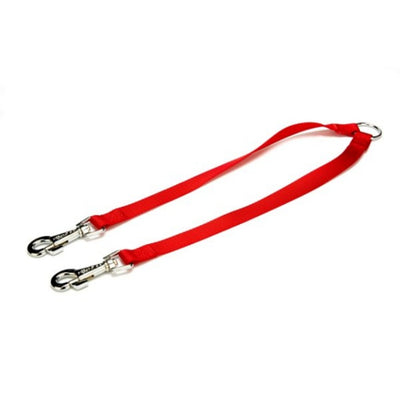 Doggie Dokuma Çift Köpek Gezdirme Aparatı Kırmızı 2X70-70Cm