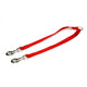 Doggie Dokuma Çift Köpek Gezdirme Aparatı Kırmızı 2X70-70Cm