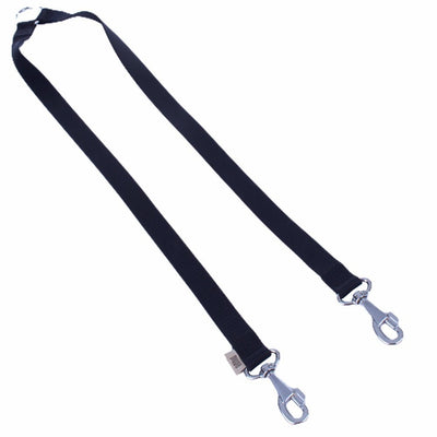 Doggie Dokuma Çift Köpek Gezdirme Aparatı Siyah 2,5X70-70Cm