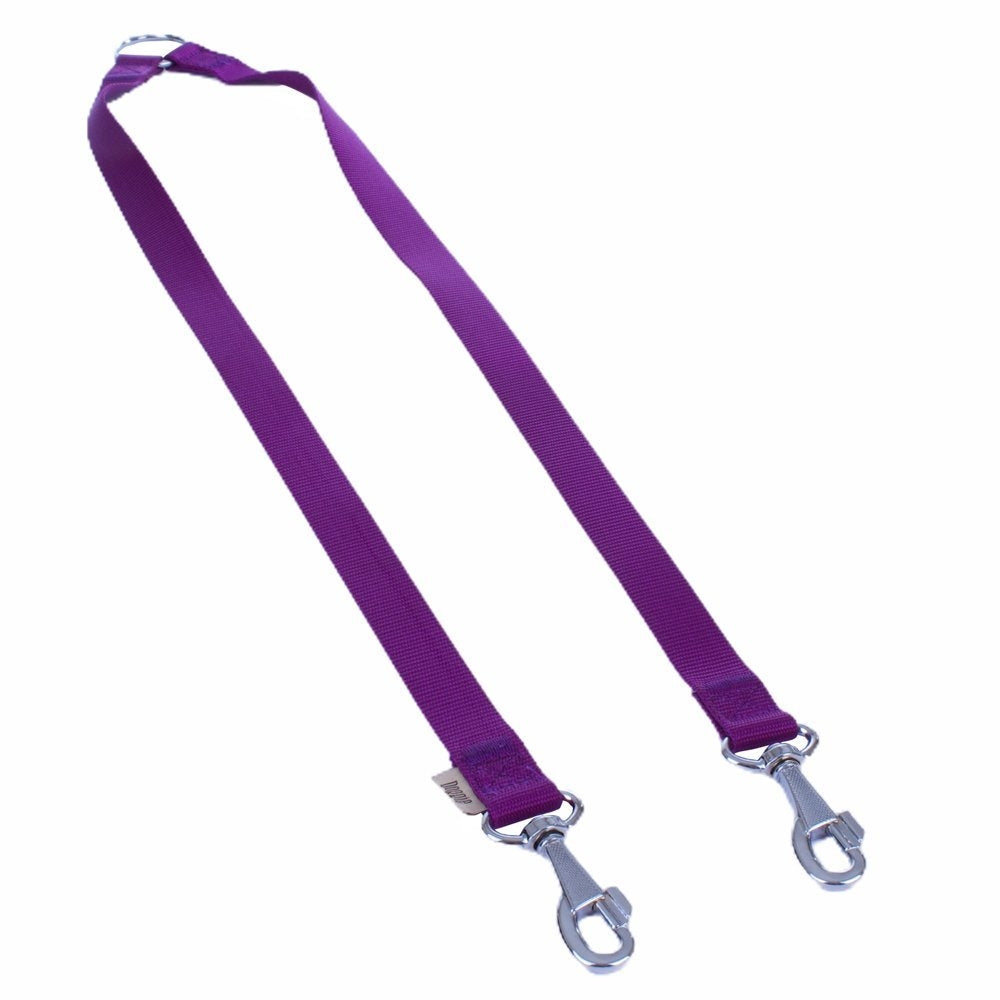 Doggie Dokuma Çift Köpek Gezdirme Aparatı Mor 2,5X70-70Cm