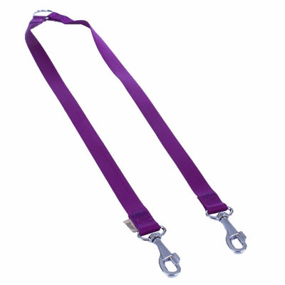Doggie Dokuma Çift Köpek Gezdirme Aparatı Mor 2,5X70-70Cm