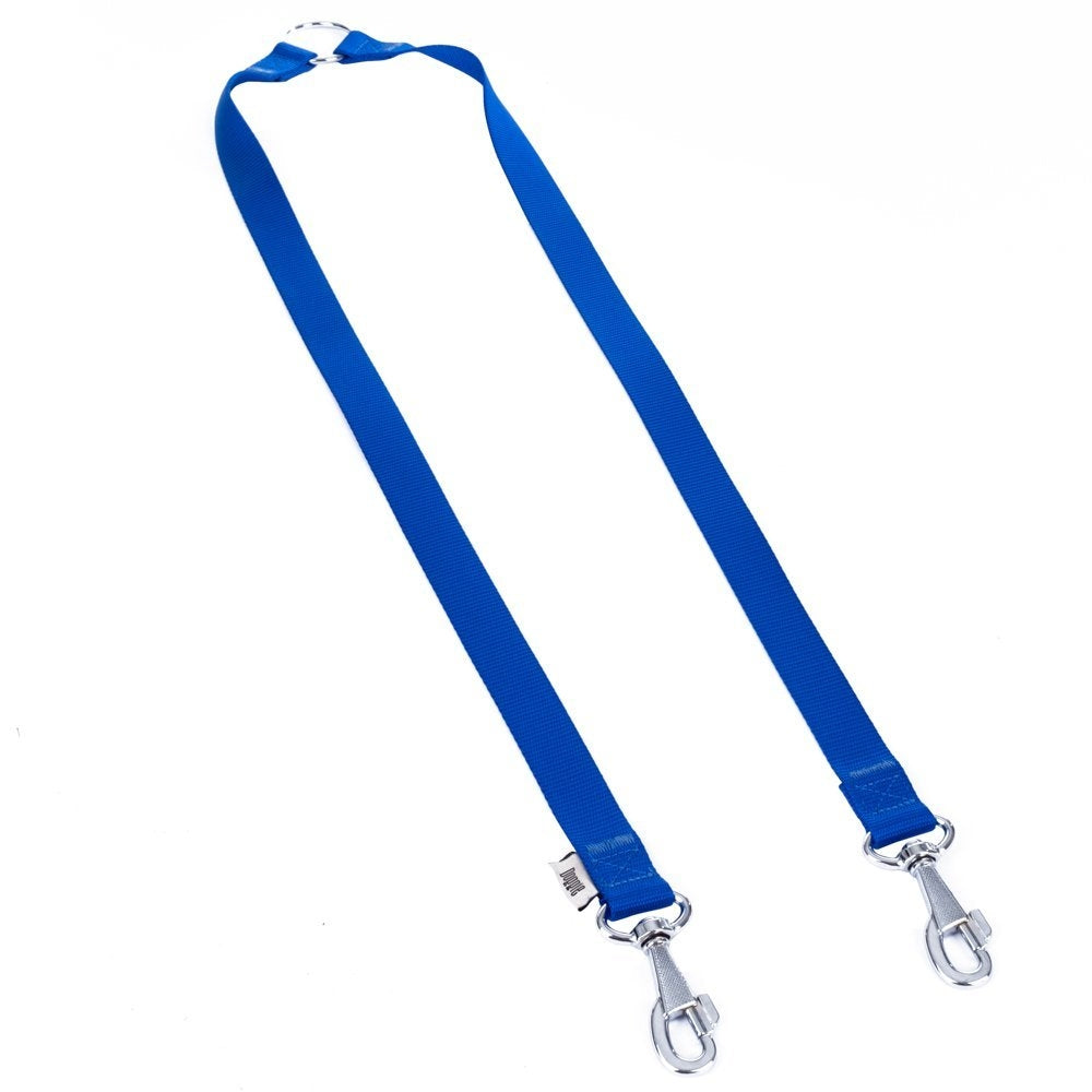 Doggie Dokuma Çift Köpek Gezdirme Aparatı Royalmavi 2,5X70-70Cm