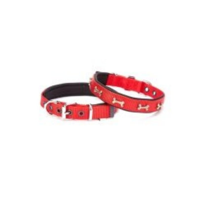 Doggie Konfor Dokuma Kemikli Boyun Tasması Kırmızı 2X35-40Cm