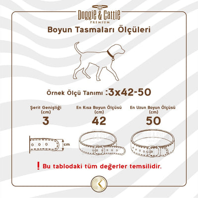 Doggie Konfor Dokuma Kemikli Boyun Tasması Haki 2X30-35Cm