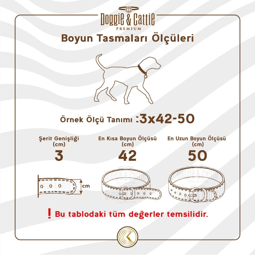 Doggie Konfor Dokuma Boyun Tasması Haki 2,5X37-45Cm