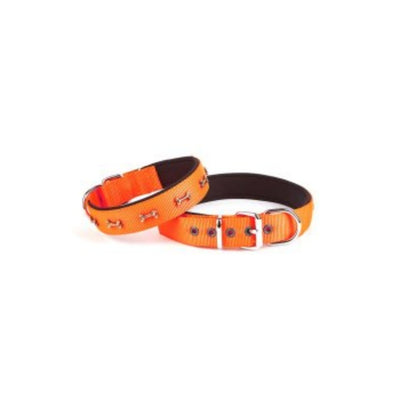 Doggie Konfor Dokuma Kemikli Boyun Tasması Turuncu 2,5X37-45Cm