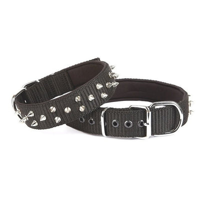 Doggie Konfor Dokuma Bol Çivili Boyun Tasması Siyah 4X47-55Cm
