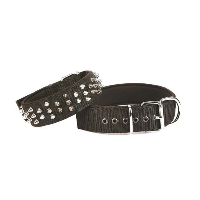 Doggie Konfor Dokuma Bol Çivili Boyun Tasması Siyah 5X55-65Cm