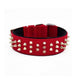 Doggie Konfor Dokuma Bol Çivili Boyun Tasması Kırmızı 5X55-65Cm