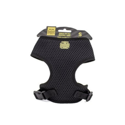 Doggie Havalı Dokumadan El Yapımı Küçük Irk Köpek Göğüs Tasması S-1,5x25-35cm - Black