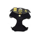 Doggie Havalı Dokumadan El Yapımı Küçük Irk Köpek Göğüs Tasması XL-2x50-65cm - Black