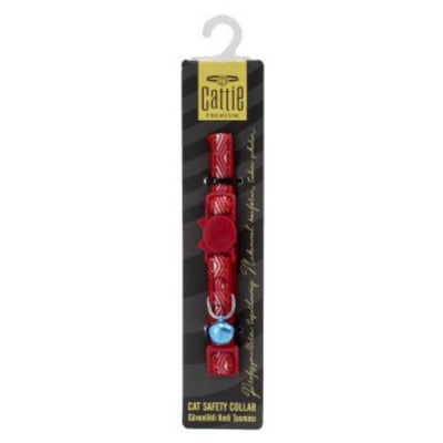 Cattie Desenli Kedi Boyun Tasması Kırmızı 1X15-25Cm