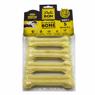 Delibon Deri Pres Kemik 12Cm S Boy 4Lü Paket Beyaz 12Cmx4Ad.