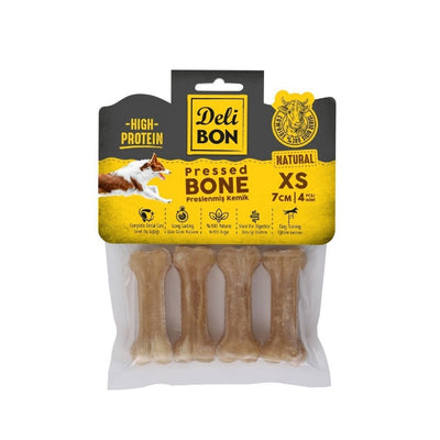 Delibon Deri Pres Kemik 7Cm Xs Boy 4Lü Paket Naturel 7Cmx4Ad.
