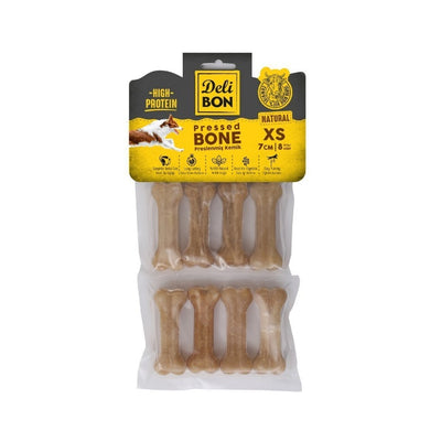 Delibon Deri Pres Kemik 7Cm Xs Boy 8Li Paket Naturel 7Cmx8Ad.