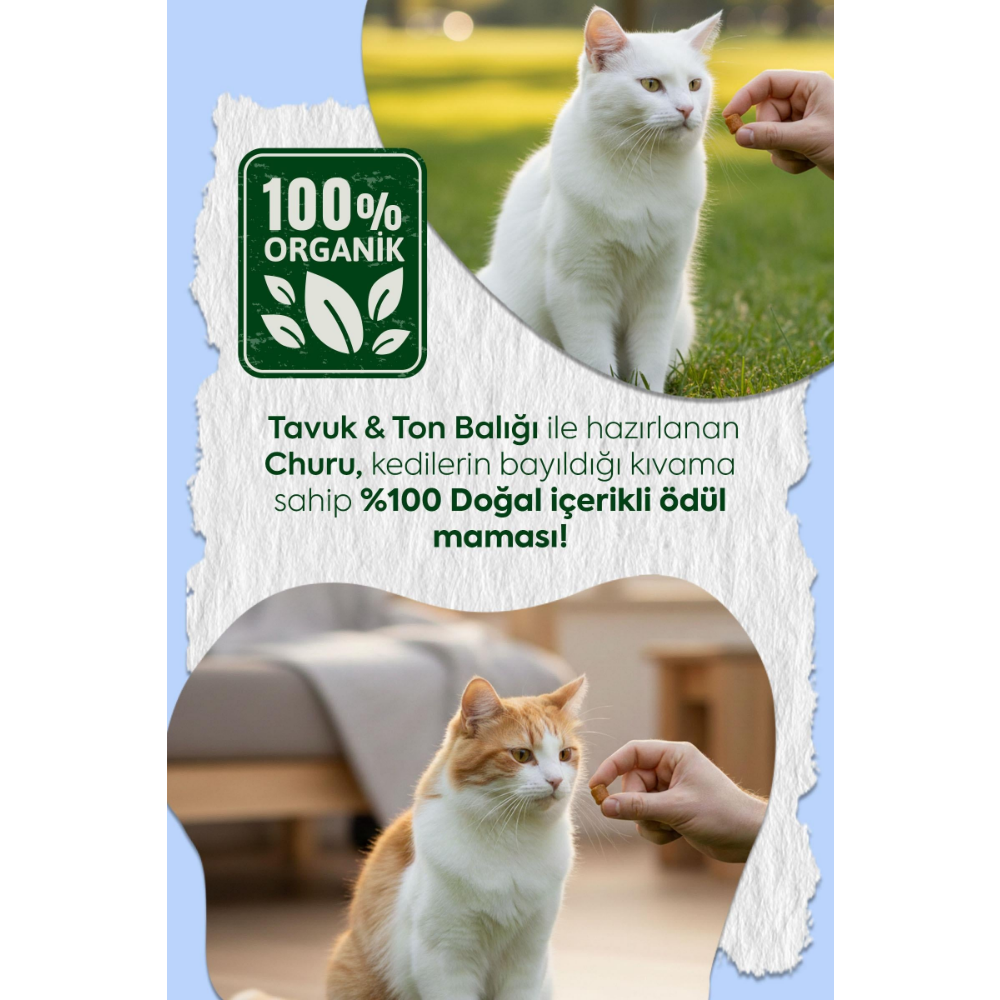 Inaba Ciao Churu Bites Tavuk Sargılı ve Ton Balıklı Kedi Ödül Maması 3 x 10 Gr
