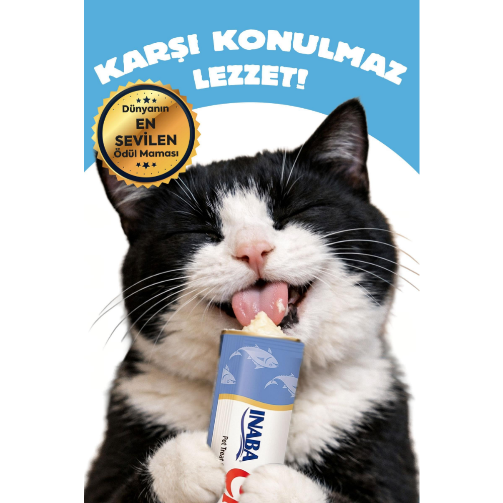 Inaba Ciao Churu Bites Tavuk Sargılı, Deniz Taraklı ve Ton Balıklı Kedi Ödül Maması 3 x 10 Gr