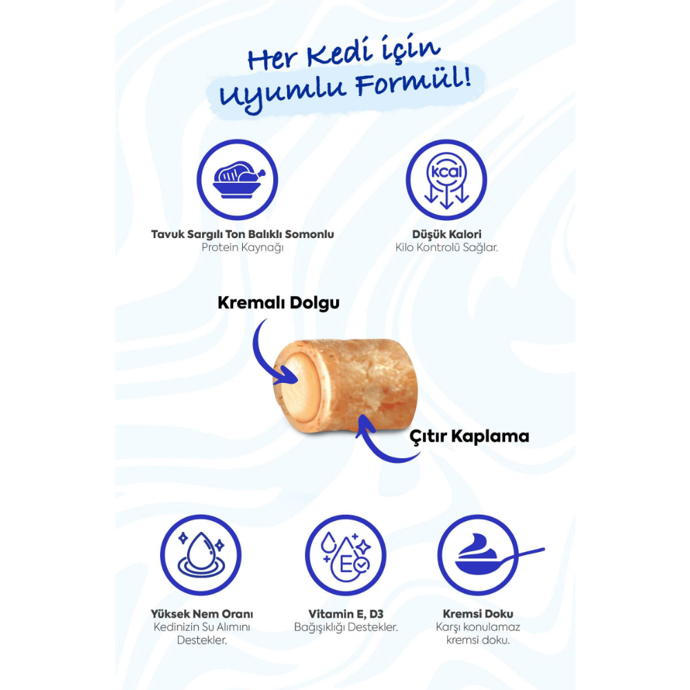 Inaba Ciao Churu Bites Tavuk Sargılı , Ton Balıklı ve Somonlu Kedi Ödül Maması 3 x 10 Gr