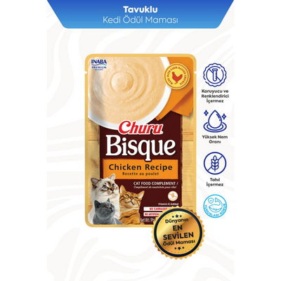 Inaba Ciao Churu Bisque Tavuklu Kedi Ödül Kreması 40 Gr