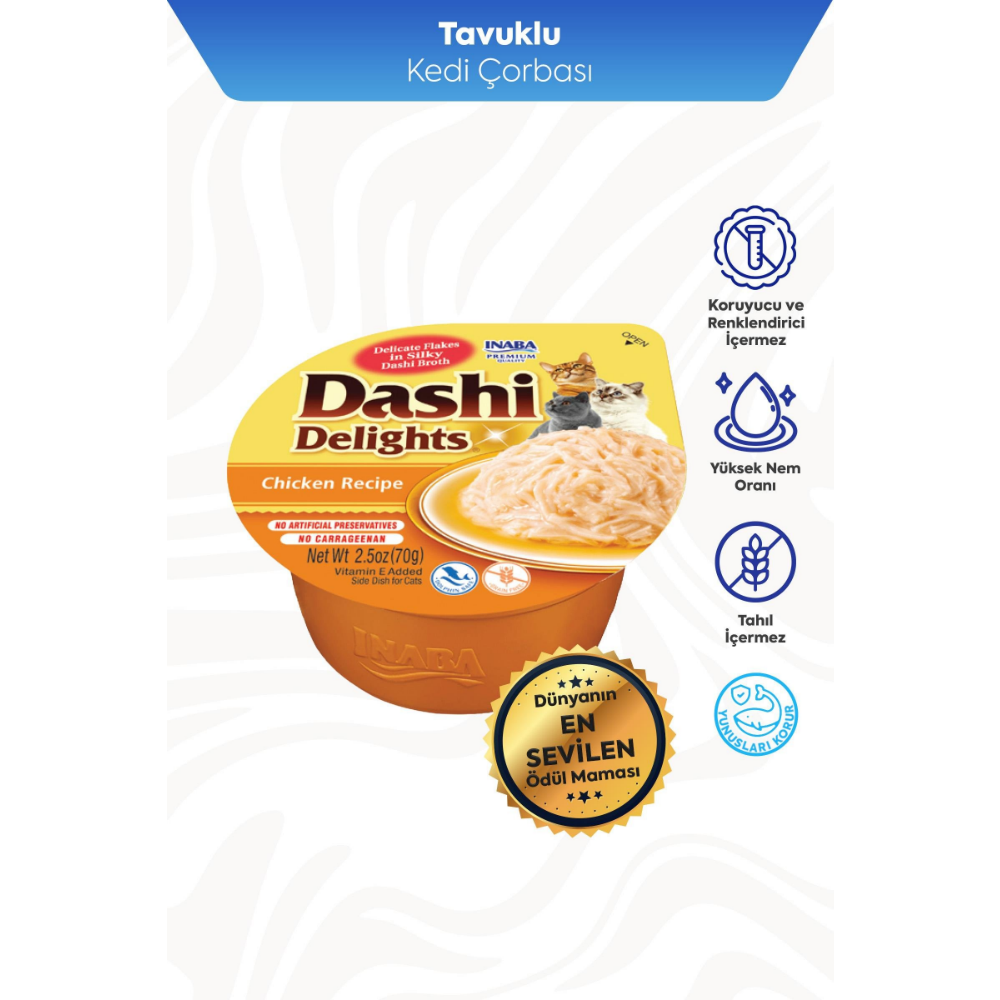 Inaba Ciao Dashi Delights Tavuklu Kedi Çorbası 70 Gr