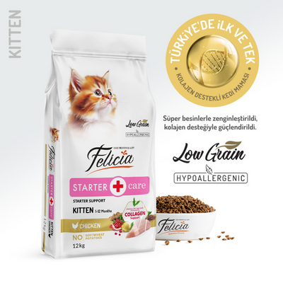 Felicia Az Tahıllı 12 Kg Yavru Tavuklu HypoAllergenic Kedi Maması