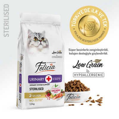 Felicia Az Tahıllı 12 Kg Sterilised Somonlu HypoAllergenic Kedi Maması