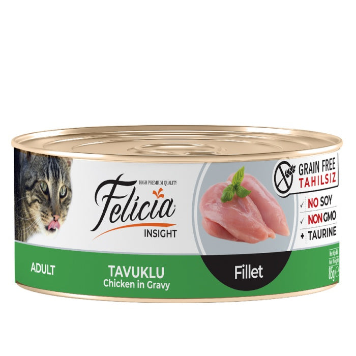 Felicia Tahılsız Tavuklu Fileto Yaş Kedi Maması 85gr