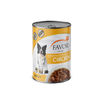 Favor Tavuklu Yetişkin Köpek Maması Konservesi 400Gr