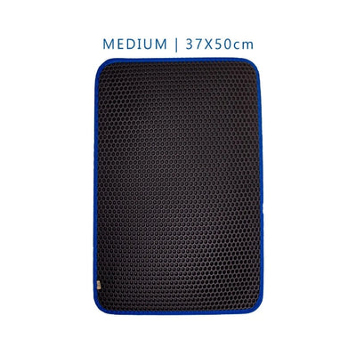 Cattie Altıgen Model Kum Toplayıcı Fonksiyonel Kedi Paspası Mavi 37X50Cm