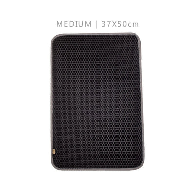 Cattie Altıgen Model Kum Toplayıcı Fonksiyonel Kedi Paspası Gri 37X50Cm