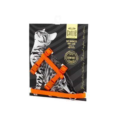 Cattie Kedi Göğüs & Gezdirme Takımı Turuncu 1X25-40Cm