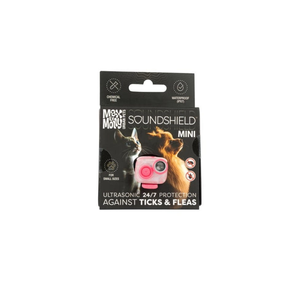 Max & Molly Soundshield MINI Ultrasonik Pire ve Kene Kovucu Tasma (Rose)