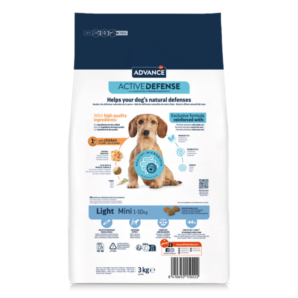 Advance Light Tavuklu Küçük Irk Köpek Maması 3 Kg