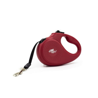 Doggie Otomatik Uzatma Tasması Master Seri Kırmızı 15Kg/5Mt