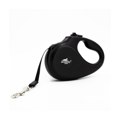 Doggie Otomatik Uzatma Tasması Master Seri Siyah 25Kg/5Mt