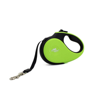 Doggie Otomatik Uzatma Tasması Soft Seri Yeşil 15Kg/5Mt